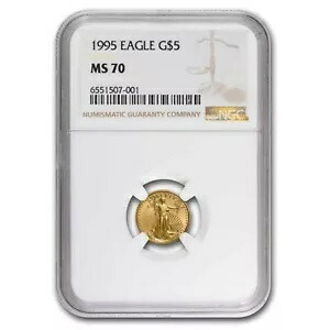 1995 1/10 オンス アメリカン ゴールド イーグル MS-70 NGC|WORLD RESOURCE【KING店】