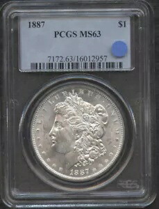 1887 $1 PCGS MS63-光沢 - 素敵な白 - モーガン ドル｜WORLD RESOURCE【KING店】