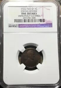 1922 No D プレーン リンカーン ウィート セント ストロング リバース NGC F｜WORLD RESOURCE【KING店】