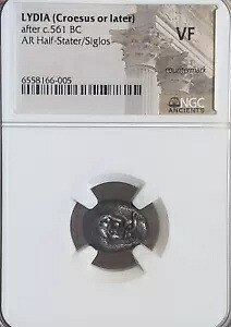リディア ライオン vs ブル ハーフ ステーター NGC VF 古代銀貨｜WORLD RESOURCE【KING店】