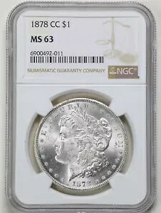 1878-CC $1 モーガン シルバー ダラー MS63 NGC 6900492-011｜WORLD RESOURCE【KING店】