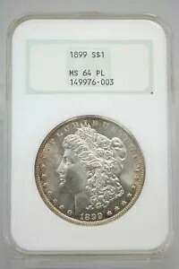 1899 モーガン シルバー ダラー NGC MS64PL オールド ファッティ ホルダー #6003｜WORLD RESOURCE【KING店】
