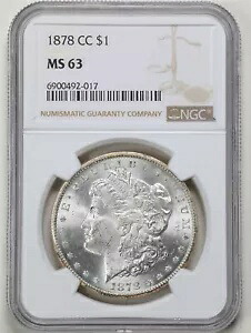 1878-CC $1 モーガン シルバー ダラー MS63 NGC 6900492-017｜WORLD RESOURCE【KING店】