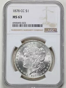 1878-CC $1 モーガン シルバー ダラー MS63 NGC 6900492-023｜WORLD RESOURCE【KING店】