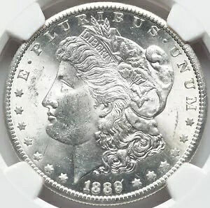 モーガン シルバー ダラー 1889-S NGC MS-63。素敵な光沢のあるコイン！｜WORLD RESOURCE【KING店】