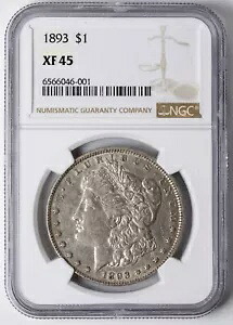 1893-P モーガン シルバー ダラー NGC XF45 キー デート モーガン｜WORLD RESOURCE【KING店】