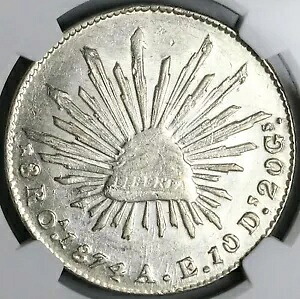 1874-Oa NGC AU 58 メキシコ 8 レアル オアハカ ミント 希少銀貨 (24040905C)｜WORLD RESOURCE【KING店】