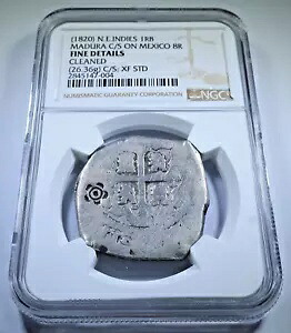 NGC オランダ マドゥラ島 スペイン メキシコ 8 レアル カウンターマーク 1700 年代 コブ コイン|WORLD RESOURCE【KING店】