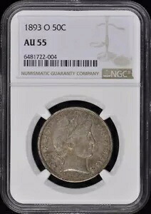 1893-O 理髪店 ハーフダラー 50C NGC AU55