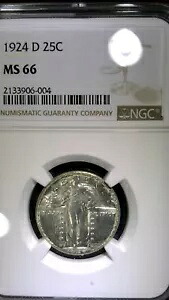 1924 D スタンディング リバティ クォーター NGC MS 66｜WORLD RESOURCE【KING店】