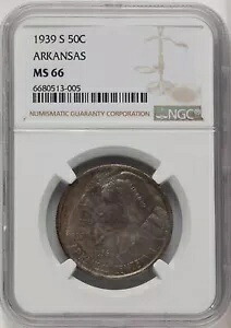 1939 S US シルバー記念 50C アーカンソー - NGC MS 66｜WORLD RESOURCE【KING店】