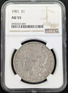 1901 P モルガン シルバー ダラー $1 コイン認定 NGC AU55 レア デイト｜WORLD RESOURCE【KING店】