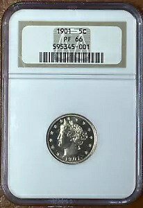 1901 P プルーフ リバティ "V" ニッケル 5C NGC PF66｜WORLD RESOURCE【KING店】