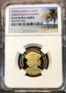 1975 ジャマイカ ゴールド 100 ドル クリストファー コロンバス NGC PF 69 ウルトラ カメオ｜WORLD RESOURCE【KING店】