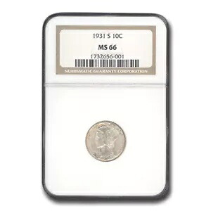 1931-S マーキュリー ダイム MS-66 NGC｜WORLD RESOURCE【KING店】