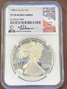 1989 S- アメリカン シルバー イーグル- NGC- PF70 UC- トーマス J. ウラム｜WORLD RESOURCE【KING店】 248,490円
