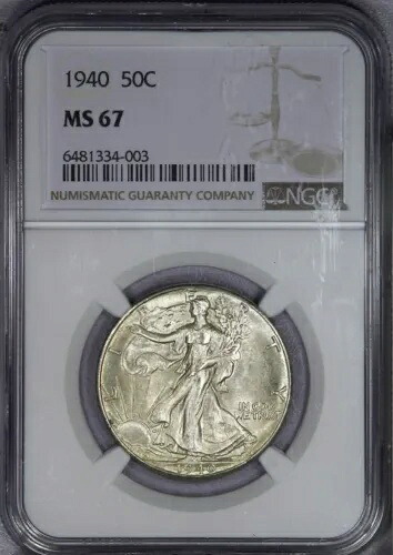 1940 ウォーキング リバティ ハーフダラー 50c NGC MS67 - 超オリジナル!｜WORLD RESOURCE【KING店】