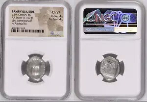 パンフィリア、側面。紀元前460~430年頃。 AR ステーター (18mm、11.07 g、4h) ザクロ NGC|WORLD RESOURCE【KING店】