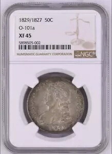 1829/1827 キャップド バスト ハーフダラー .50C O-101a NGC XF 45 アンダーグレード クラスティ｜WORLD RESOURCE【KING店】
