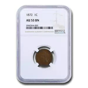 1872 インディアンヘッドセント AU-53 NGC (ブラウン)|WORLD RESOURCE【KING店】