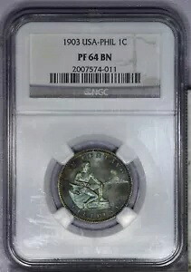 1903 アメリカ フィリピン USA-PHIL 1c センタボス NGC PF64 PR64 BN - 美しい色!LB｜WORLD RESOURCE【KING店】 248,490円