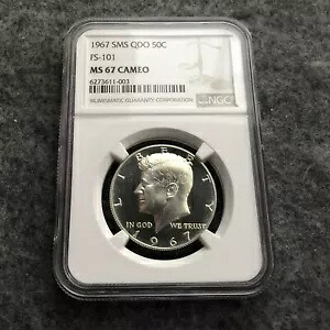 1967 QDO FS 101 Kennedy Half NGC MS 67 Cameo Top Pop Quintupled Die Variety｜WORLD RESOURCE【KING店】