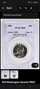 1961 ワシントン クォーター 25C - PCGS MS/69 認定｜WORLD RESOURCE【KING店】 248,490円