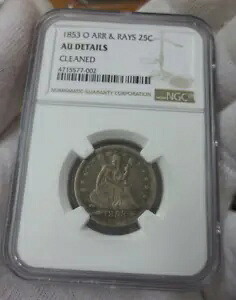 1853-O A/R Seated Liberty Quarter NGC AU 詳細 (グレードのタフコイン)｜WORLD RESOURCE【KING店】
