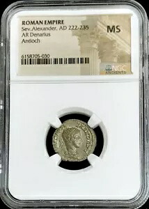 222-235 AD シルバー ローマ帝国 デナリウス帝 セブルス アレキサンダー NGC 造幣局｜WORLD RESOURCE【KING店】