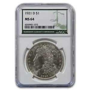 1921-D モーガン ダラー MS-64 NGC (グリーン ラベル)｜WORLD RESOURCE【KING店】