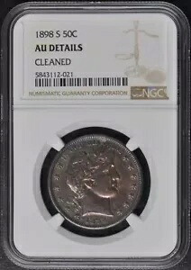 1898-S 理髪店 ハーフダラー 50C NGC AU 詳細｜WORLD RESOURCE【KING店】