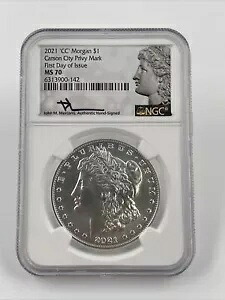 2021 CC モーガン シルバー ダラー - プライベート NGC MS70 ~ FDOI 初日メルカンティ署名｜WORLD RESOURCE【KING店】