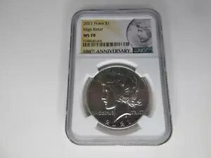 2021 ピース $1 NGC ハイレリーフ 100 周年記念 MS 70｜WORLD RESOURCE【KING店】