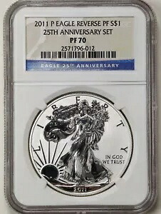 2011-P リバース プルーフ シルバー アメリカン イーグル 25 周年記念セット PF70 NGC 2571796-012｜WORLD RESOURCE【KING店】