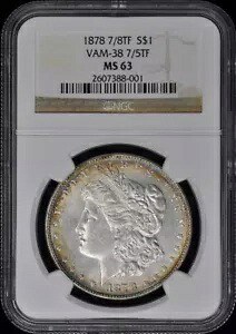 1878 7/8TF モルガンドル VAM-38 7/5TF S$1 NGC MS63｜WORLD RESOURCE【KING店】