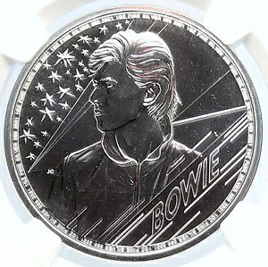 2021 英国 エリザベス 2 世 ミュージシャン デビッド ボウイ シルバー 2 ポンド コイン NGC i105623|WORLD RESOURCE【KING店】
