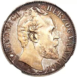 1876年 ドイツ州 アンハルト・デッサウ 2マルク、NGC AU Det Scarce 1年タイプ ドイツ｜WORLD RESOURCE【KING店】