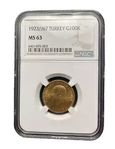 トルコ 1923/67 ゴールド 100 クルシュ NGC MS63｜WORLD RESOURCE【KING店】