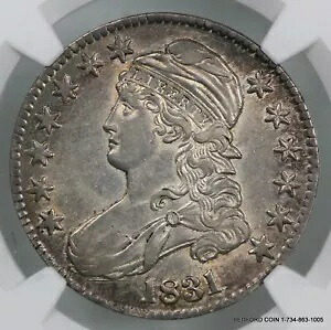NGC AU58 1831 キャップドバスト シルバー ハーフダラー 50c (BC03)｜WORLD RESOURCE【KING店】