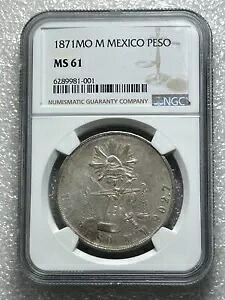1871 Mo M メキシコ バランス スケール ペソ NGC MS 61 光沢付き 送料無料|WORLD RESOURCE【KING店】