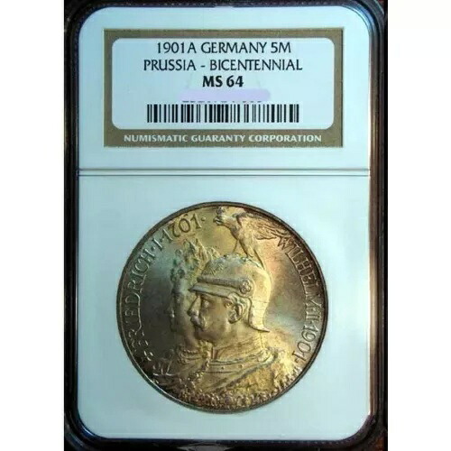 ドイツ 1901 5 マーク NGC MS 64|WORLD RESOURCE【KING店】
