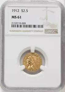 1910 インディアン ヘッド $2.5 クォーター イーグル ゴールド NGC MS61｜WORLD RESOURCE【KING店】