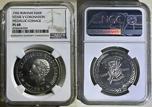 ブルンジ 1966 プルーフライク 500 フラン珍しいコイン NGC PL68 X10 1 個のみ トップ ポップ｜WORLD RESOURCE【KING店】