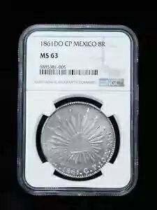 1861Do CP メキシコ シルバー 8 レアル - NGC MS63｜WORLD RESOURCE【KING店】