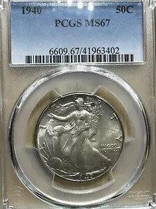 1940 50C NGC MS 67 シルバー ウォーキング リバティ ハーフダラー｜WORLD RESOURCE【KING店】