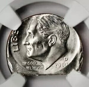 2000 D NGC MS64FT ストレート クリップ プランシェ ダイム ミント エラーの中心がずれています｜WORLD RESOURCE【KING店】