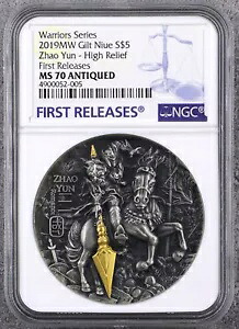 ニウエ 2019 趙雲 ?云 古代中国の戦士銀貨 NGC MS70｜WORLD RESOURCE【KING店】
