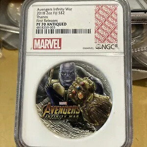 2018 ????マーベル アベンジャーズ インフィニティ ウォー?? サノス ガントレット 2 オンス シルバー コイン レア??｜WORLD RESOURCE【KING店】