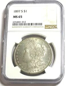 1897-S モーガン シルバー ダラー NGC MS 65 認定 - サンフランシスコ造幣局 - CC250