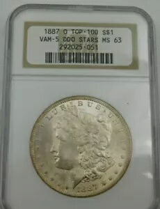 1887 O モーガン シルバー ダラー $1 NGC MS63 Vam 5 DDO スター (130)｜WORLD RESOURCE【KING店】